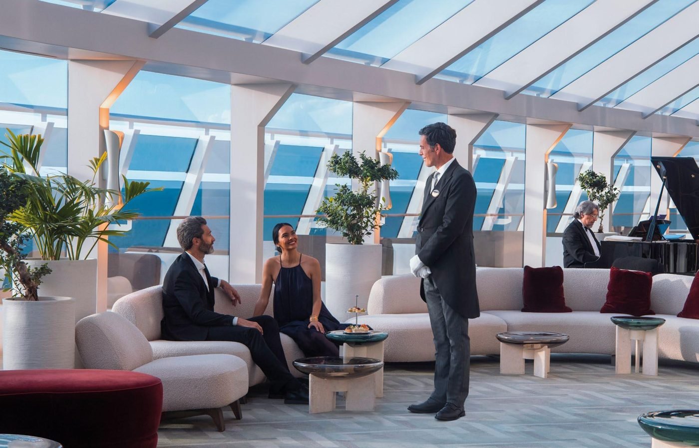 Luxury cruise lounge